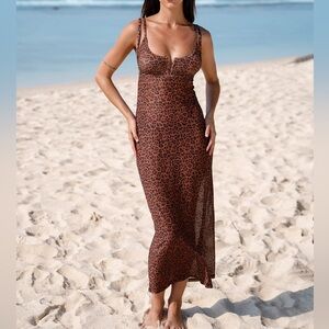 Berlook Leopard Print Cover-up dress